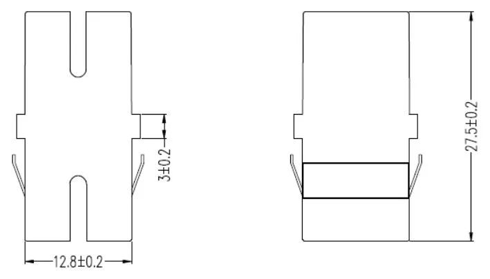 SC/APC SX Adapter (Without Flange) Spec